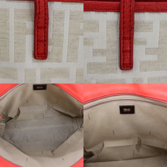 FENDI Roll Tote Zucca Canvas and Leather Tote - Picture 10 of 13